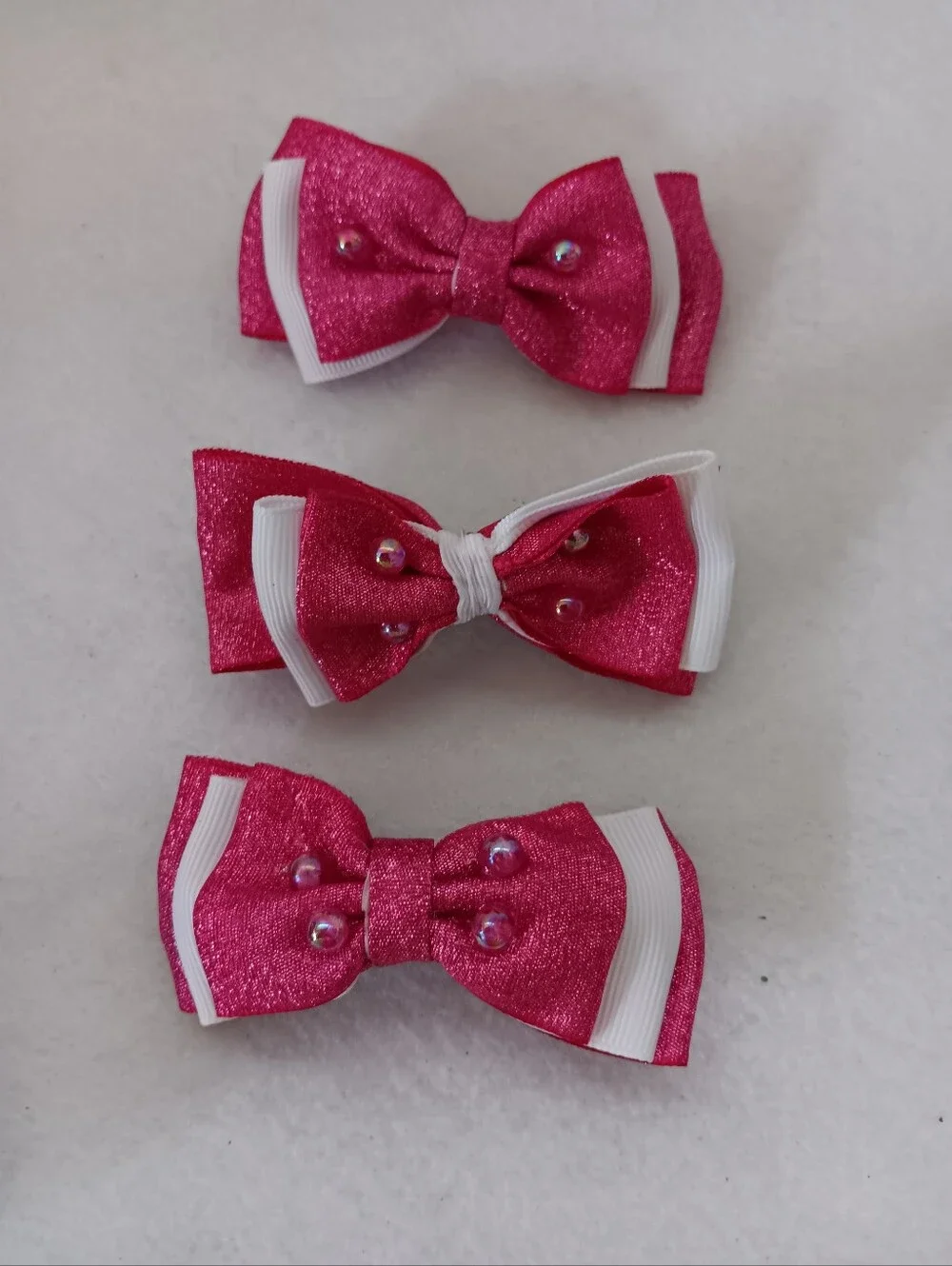Sparkle Pink Kids Bow Clips - Brand